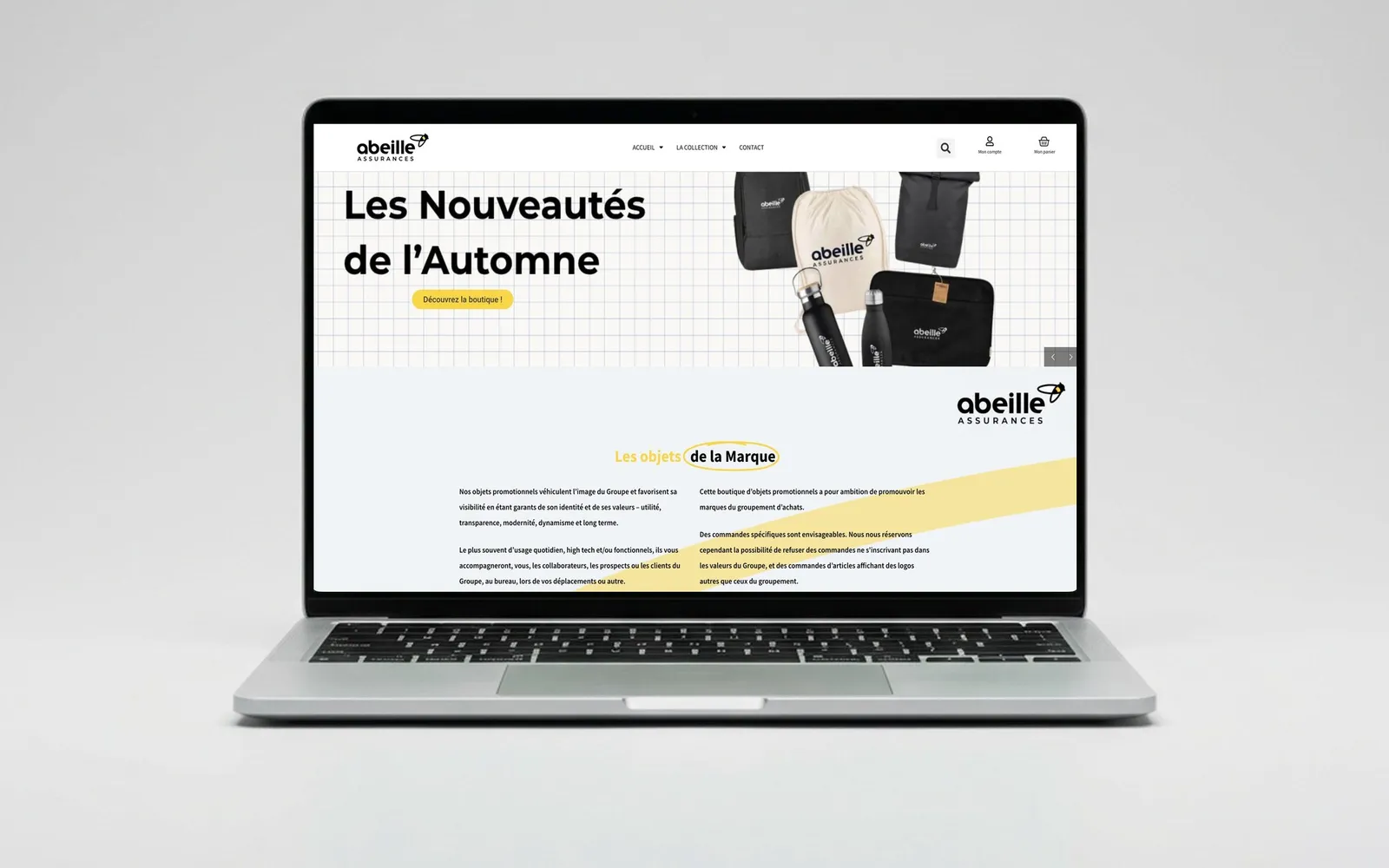 La Boutique Abeille sur ordinateur portable